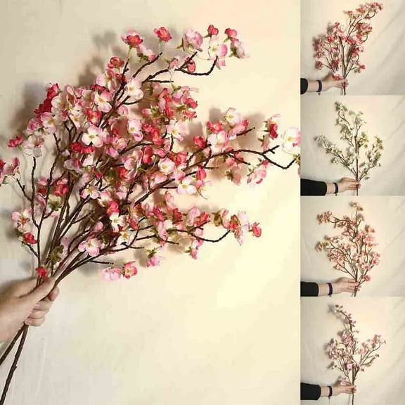 Cheer.US Artificial Flowers, Faux Flowers Fake Flowers Real Touch Cherry Blossom Flower Perfect for DIY Wedding Bouquets Centerpieces Bridal Shower Party Home Flower Arrangement Decorations