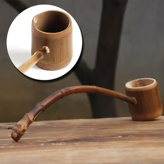 Cheer.US Bamboo Water Ladle Japanese Style Long Handle Hishaku Bailer Water Dipper Handmade Water Bailer Dipper for Home Garden Tea Ceremony