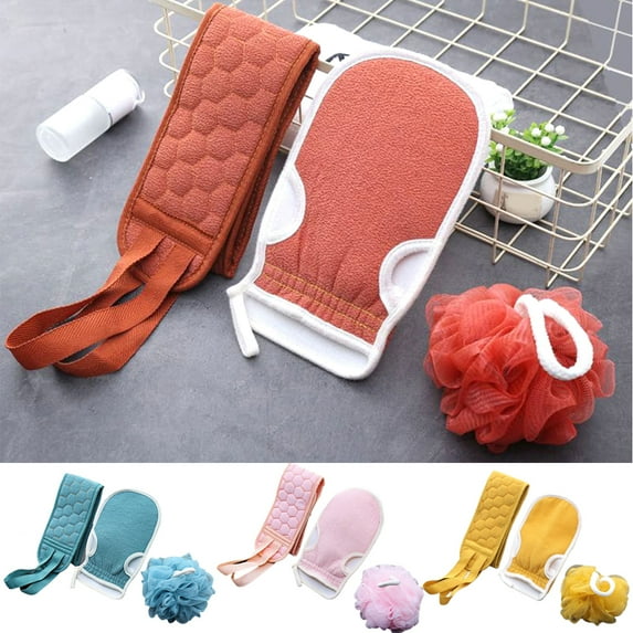 Cheer.US Body Back Scrubbers Shower Puff loofah Sponge for Men Women Exfoliating Lengthen Large Long Bath Body Brush Set,Shower Puffs Bath Sponge Loofah Towel Deluxe Experience