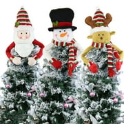 Cheer US Christmas Tree Topper Snowman Top Hugger for Winter Wonderland Party Thanksgiving New Year Xmas Tree Decorations Ornament