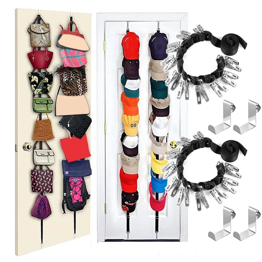Cheer.US Curve Cap Rack System CapStrap Baseball Cap Organizer. Modern Baseball Hat Rack for