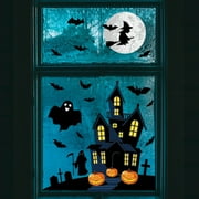 Cheer US Halloween Window Clings, Double-Side Spooky Removable Window Sticker for Halloween Party Decoration