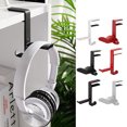 thumbnail interactive-video image 1 of 360 Rotating Gaming Headphone Hook Under Desk Headset Stand With 1 of 10
