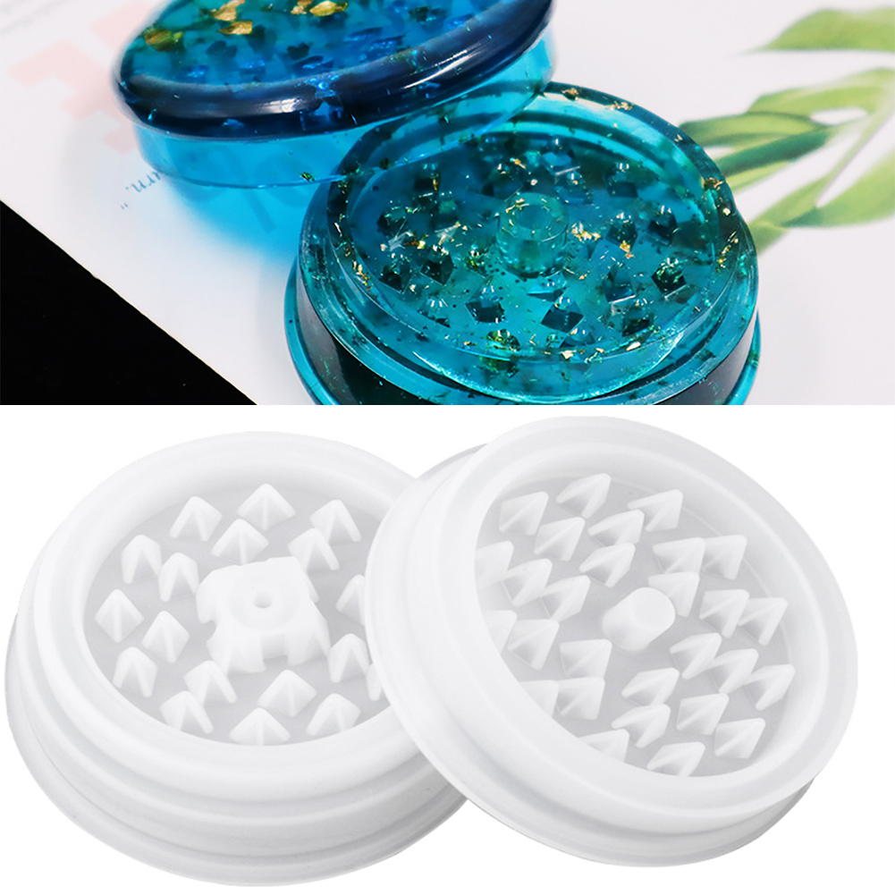Cheer.US Herb Grinder Resin Mould, Resin Molds for Large Round Jar and