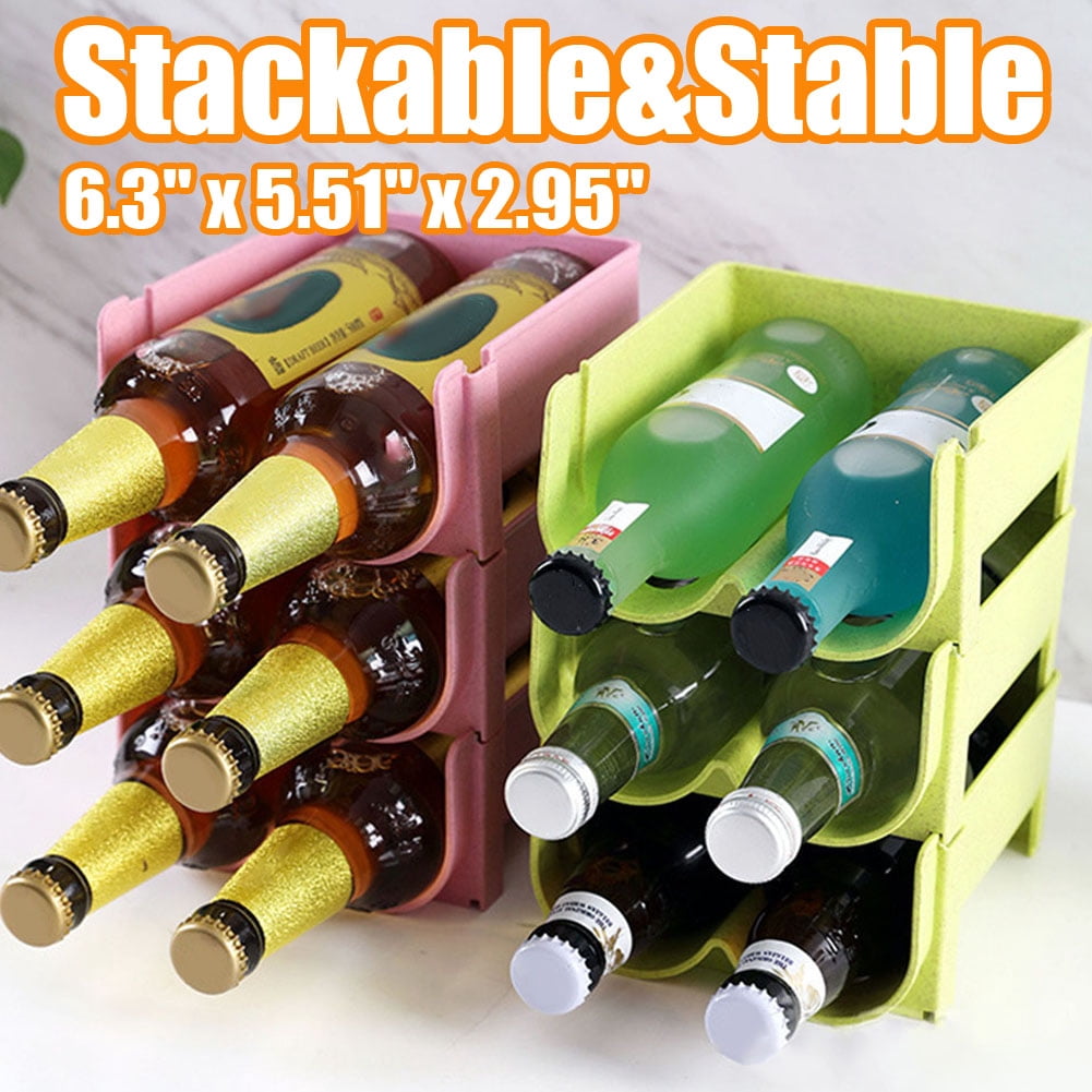 Cheer.US Modern Plastic Stackable Vertical Standing Water Bottle Holder ...