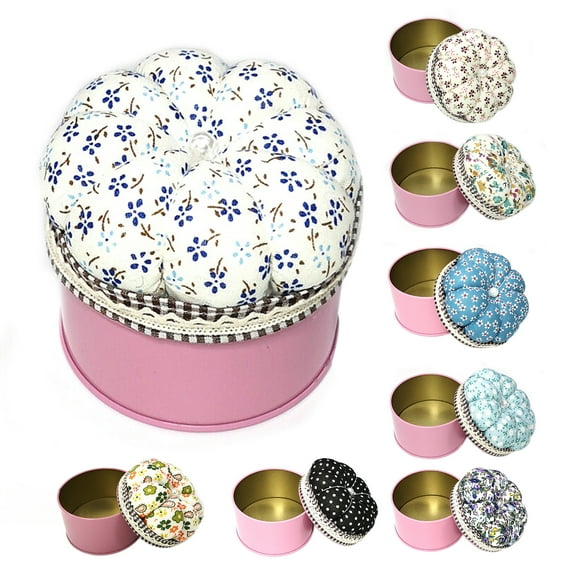 Cheer.US Needle Pin Cushion with Storage Case Needles Holder DIY Handcraft Tool for Cross Stitch Sewing Home Sewing Needle Pin Cushion Pillow Pincushion