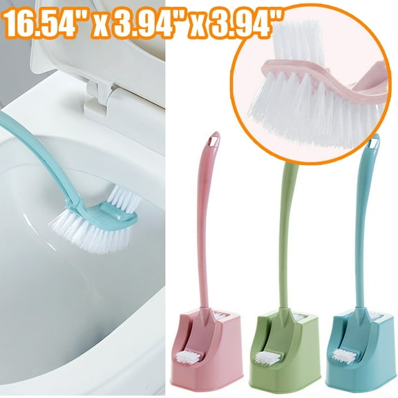 Cheer.US Slim Compact Bathroom Toilet Bowl Brush, Toilet Brush and Holder,Toilet Bowl Cleaning System with Scrubbing Wand, Under Rim Lip Brush and Storage Caddy for Bathroom