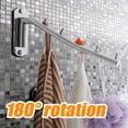 thumbnail image 1 of Cheer US Stainless Steel Clothes Hanger Rack-Wall Mount Garment Hook with Swing Arm, Sturdy Coat Robe Storage Organizer for Laundry Room Bedrooms Clothing Drying Rack with 5 Hooks, 1 of 6