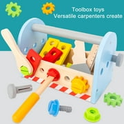 Cheer US Tool Kit for Kids, Wooden Toddler Tools Set Includes Tool Box, Montessori Educational Stem Construction Toys for 2 3 4 5 6 Year Old Boys Girls, Best Birthday Gift