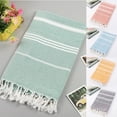 thumbnail image 1 of Cheer.US Turkish Beach Bath Towel-with Soft Terry Cloth on One Side Luxury Peshtemal for spa Pool Bathroom Sand Free %100 Cotton Blanket Towels Set, Gift for Women-70.9" x 39.4"&nbsp;, 1 of 7