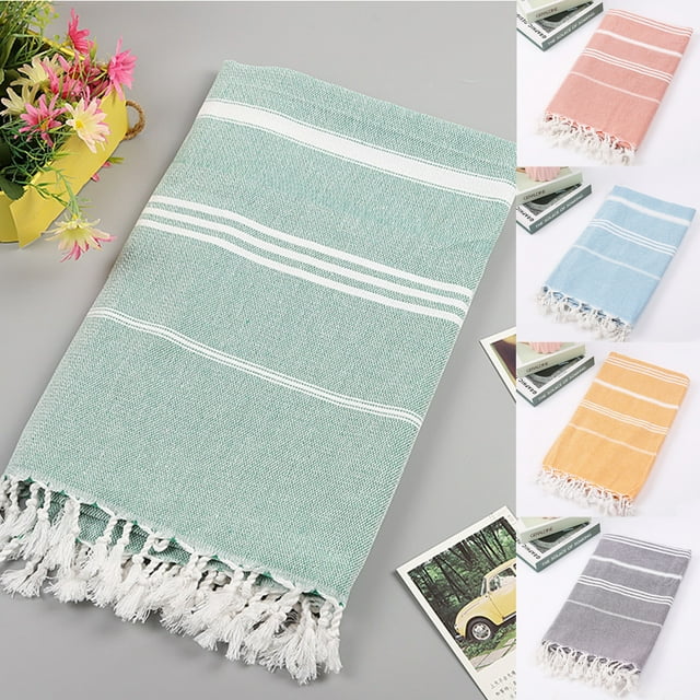 Cheer.US Turkish Beach Bath Towel-with Soft Terry Cloth on One Side Luxury Peshtemal for spa Pool Bathroom Sand Free %100 Cotton Blanket Towels Set, Gift for Women-70.9" x 39.4"&nbsp;