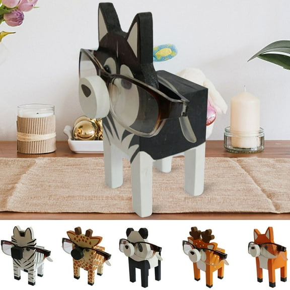 Cheer US Wooden Eyeglass Stand,Pet Glasses Stand,Glasses Holder Stand Eyeglass Retainers Animal Design Decoration,Sunglasses Holder Home Office Decoration
