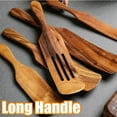 thumbnail image 1 of Cheer.US Wooden Spatula for Cooking, Kitchen Spatula, Natural Teak Wooden Utensils Including Wooden Paddle, Turner Spatula, Slotted Spatula and Wood Scraper, Nonstick Cookware, 1 of 7