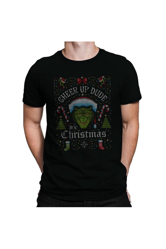 Cheer Up Dude It Is Christmas Graphic Design T-Shirt