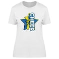 thumbnail image 1 of Cheer With Stunt And Star T-Shirt Women -Image by Shutterstock, Female 3X-Large, 1 of 2