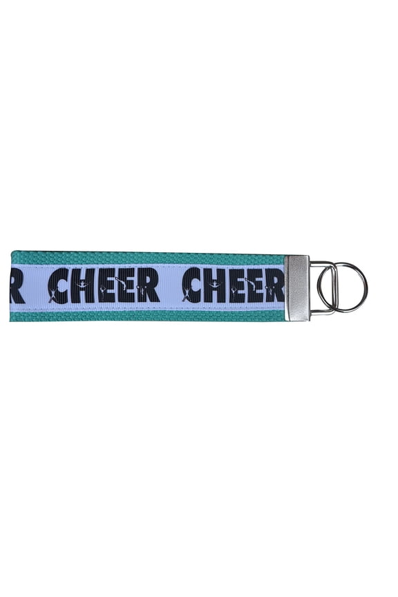 Cheer Wristlet Keychain-Teal -