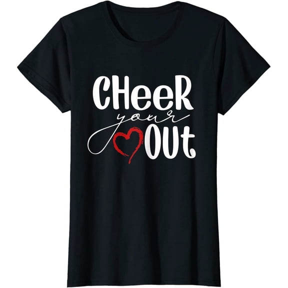 Cheer Your Heart Out Cool Cheerleader Cheering T-Shirt