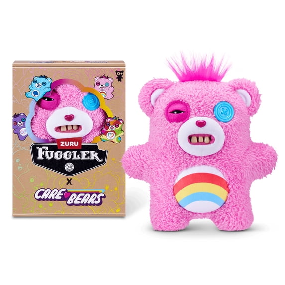 Fuggler Care Bears 9 inch (Cheer Bear), Funny Ugly Monster Stuffed Animal Toy by ZURU