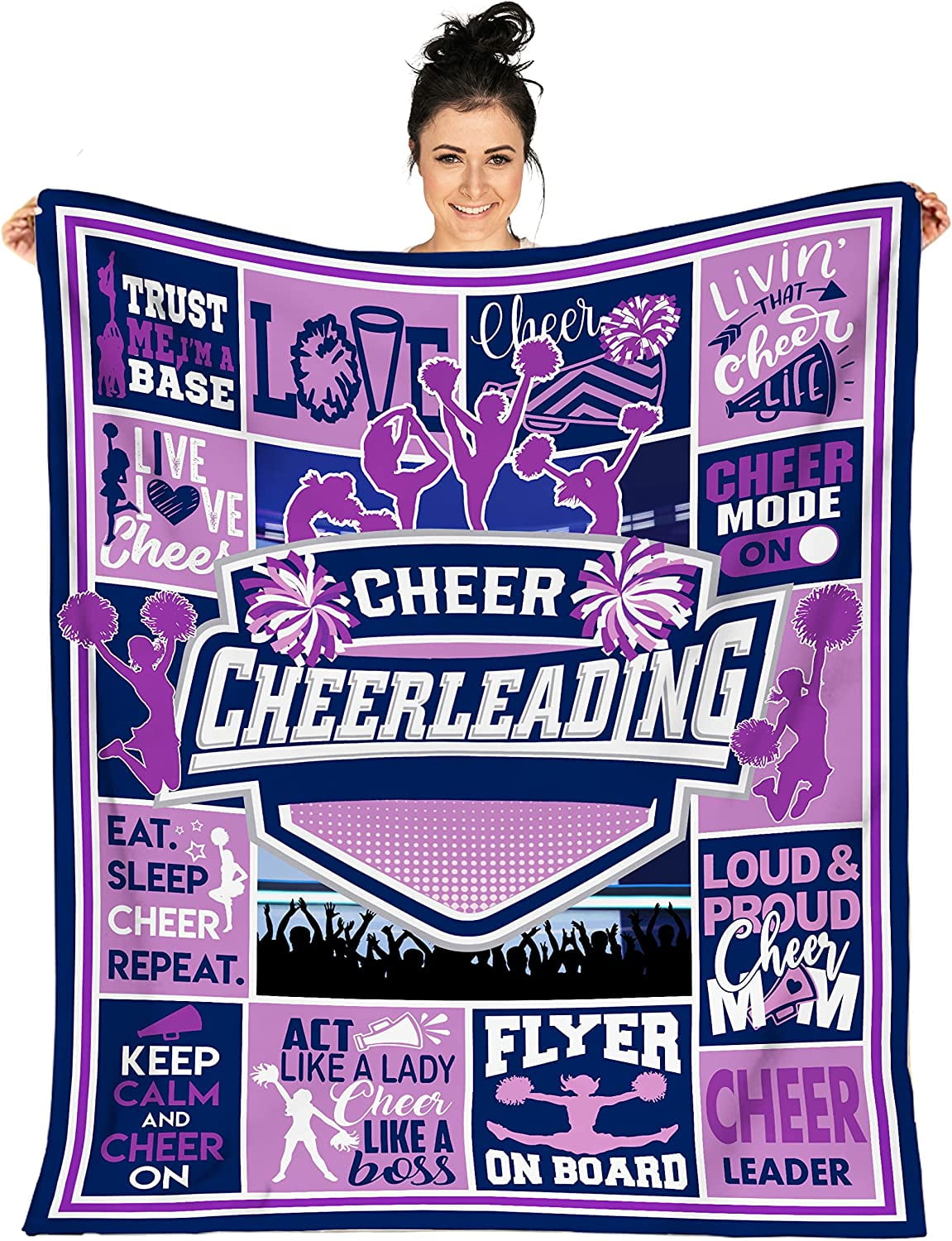 Cheer''s Blanket for Girls Cheerleading Gifts Throw Blanket Christmas Cheerleader''s Flannel Blankets Teens Kids Bed Sofa Couch All Season Cozy Blanket Birthday Gifts