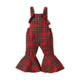 thumbnail image 1 of CheerKidz Baby Girls Lattice Print Sleeveless Romper Cute Printing Strap Jumpsuit Pants,Ideal for Everyday Wear and Active Play 6M-4 Years(Red,12-18 Months), 1 of 9