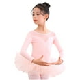 thumbnail image 1 of CheerKidz Baby Girls Summer Dance Clothes Long Sleeves One-piece Skirt Set for Lightweight Comfort and Stylish Performance Wear 3-15 Years(Pink,12-13 Years), 1 of 7