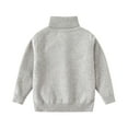 thumbnail image 1 of CheerKidz Chiidren Solid Color Pullover Sweaters Autumn Winter Double-layer Knitted Long Sleeve Turtleneck Knit Sweater Casual Tops for Kids 3-9 Years (Gray,5 Years), 1 of 3