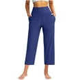 thumbnail image 1 of CheerKidz Clearance Capri Pants for Womens Solid Color Casual Joggers with Pockets Lightweight Quick Dry Athletic Workout Soft Straight Pants for Gym Yoga Running(Blue,S), 1 of 9