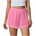 thumbnail image 1 of CheerKidz Elastic Waist Shorts for Women's Summer Fashion Solid Color Side Split Sports Shorts Fashion Beach Pants Summer Clothes(Pink,XL), 1 of 6