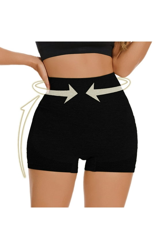 High Waisted Biker Gym Shorts for Women's Seamless Comfortable Tummy Control Workout Yoga Running Athletic Tights Pants(Black,XL)