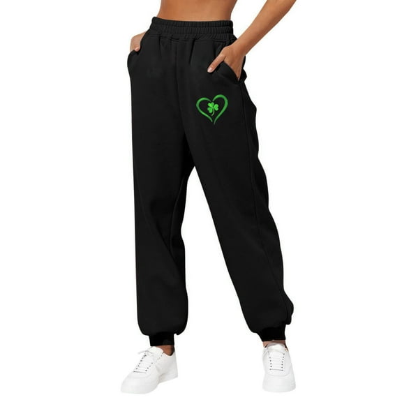 CheerKidz Sweatpants Women Casual Elastic Waist Baggy Joggers Workout Loose Home Lightweight Comfy Sweat High Waisted Athletic Pants with Pockets(Black#1,S)