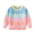 thumbnail image 1 of CheerKidz Foreign Trade Fall Solid Color Knit Bottom Cardigan V-Neck Sweater Boys And Knit(Pink#5,5 Years), 1 of 7