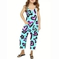 thumbnail image 1 of CheerKidz Girls Casual Jumpsuits Sleeveless Rompers with Long Pants and Pockets Stylish and Functional Outfits for Ages 5-14Years,Suitable for Everyday Wear(Multicolor#8,7-8 Years), 1 of 5