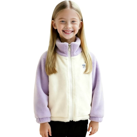 CheerKidz Kids Boys Girls Solid Color Puffer Jacket Lightweight Warm Winter Coat Hooded Zipper Outerwear Windproof Cold Weather Apparel Childrens Quilted Jacket Daily Wear(Purple#3,2-3 Years)