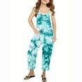 thumbnail image 1 of CheerKidz Kids'Sleeveless Summer Rompers Girls'Casual Jumpsuits with Long Pants and Pockets,Ideal for Playtime and Casual Outfits for Ages 5-14Years(Multicolor,5-6 Years), 1 of 6
