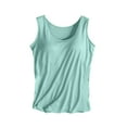 thumbnail image 1 of CheerKidz Ladies' Yoga Sports Camisole with Chest Support No Steel Rings Workout Tank Tops, Sleeveless Summer Activewear(Green,L), 1 of 7