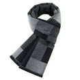 thumbnail image 1 of CheerKidz Mens Classic Warm Thickened Brushed Scarf Soft Cozy Winter Neck Wrap Fashionable Accessory for Playing Holiday for Christmas Birthday Valentines Day(Black#2,Free Size), 1 of 5