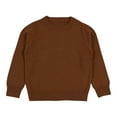 thumbnail image 1 of CheerKidz Toddler Baby Boys Girls Cotton Knitted Sweater Warm Solid Color Pullover Tops Fall Winter Clothes Sweatshirt Long Sleeve Candy Base Shirts(Coffee,18-24 Months), 1 of 2