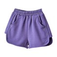 thumbnail image 1 of CheerKidz Toddler Kids Girls Fashion Pants Solid Color Cute Summer Leisure Shorts for Softable and Stylish Everyday Wear 1-9 Years(,5 Years), 1 of 2