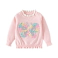 thumbnail image 1 of CheerKidz Unisex Kids Sweaters Boys and Girls Long Sleeve Crewneck Fall Knit Tops Cute Pullover Jumper Round Neck Shirts Fall Winter Sweaters(Pink#2,5 Years), 1 of 9