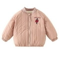 thumbnail image 1 of CheerKidz Winter Childrens Fleece Jacket Casual Cardigan for Boys and Girls Thick Warm Top Soft Breathable Kids Outerwear Turn Down Collar Long Sleeve No Hood Zipper Front(Pink#2,2-3 Years), 1 of 9