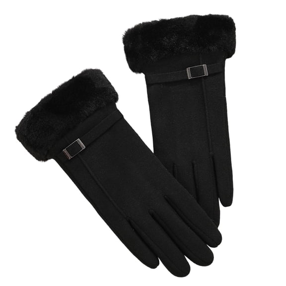 CheerKidz Winter Gloves for Men and Women Touchscreen Reflective Zipper Thick Warm Windproof Thermal Insulated Driving Cycling Skiing Outdoor Sports Cold Weather Protection(Black#2,Free Size)