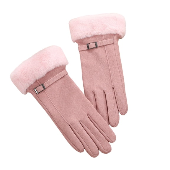 CheerKidz Winter Gloves for Men and Women Touchscreen Reflective Zipper Thick Warm Windproof Thermal Insulated Driving Cycling Skiing Outdoor Sports Cold Weather Protection(Pink#2,Free Size)