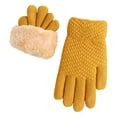 thumbnail image 1 of CheerKidz Winter Touchscreen Gloves for Women Men Cold Weather Thermal Insulated Driving Gloves Non Slip Grip Stretchy Comfortable Outdoor Activities(Yellow#1,Free Size), 1 of 2