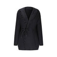 thumbnail image 1 of CheerKidz Women Casual Loose Solid Knitted Cardigan Sweater Jacket Soft Warm Lightweight Fashion Coat For Daily Wear Outdoor Activities Hiking Camping(Black,M), 1 of 5