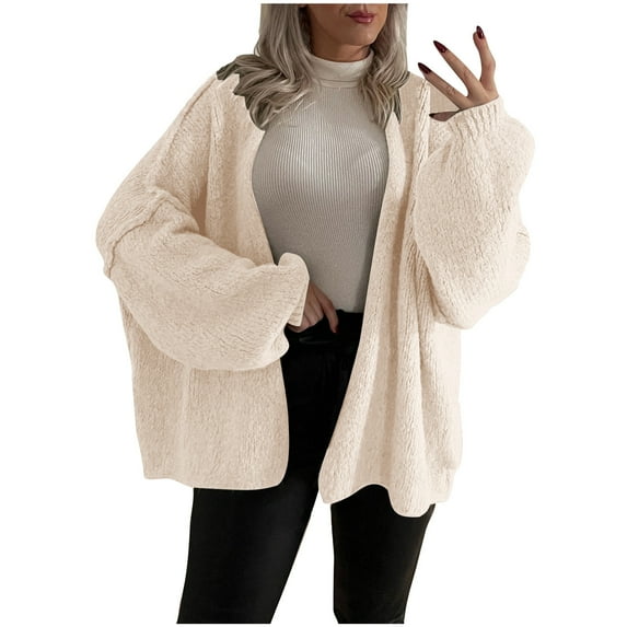 CheerKidz Women Fashion Knit V Neck Cardigan Loose Fit Sweater Casual Everyday Wear Versatile All Season Soft Cozy Lightweight Warm Stylish(Beige#2,S)