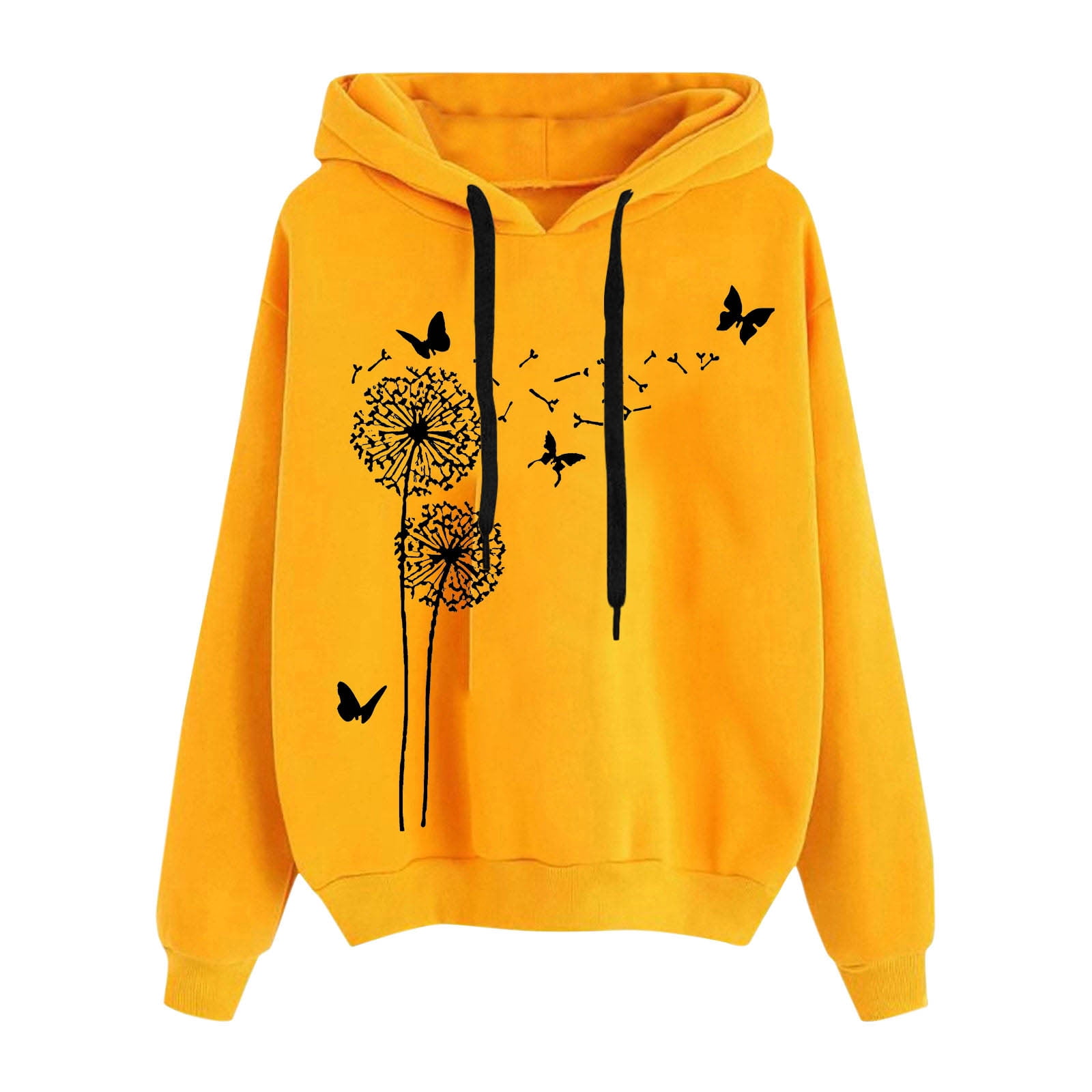 CheerKidz Women's All-Over Print Hooded Sweatshirt with Drop Shoulder ...