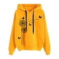 thumbnail image 1 of CheerKidz Women's All-Over Print Hooded Sweatshirt with Drop Shoulder Design Long Sleeve Oversized Fit Trendy Streetwear Pullovers(Yellow,L), 1 of 3