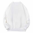 thumbnail image 1 of CheerKidz Women's Loose Fit Round Neck Sweatshirt - Long Sleeve Daily Wear Pullover Top Breathable Cotton Blend Casual Basic Fall Winter Layering (White,S), 1 of 8