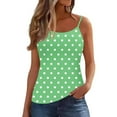 thumbnail image 1 of CheerKidz Women's Round Neck Sleeveless Camisole Summer Tank Tops Printed Fashion Lightweight Layering Stretchy Comfort Fits(Green,S), 1 of 6