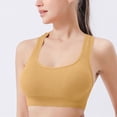 thumbnail image 1 of CheerKidz Women's Solid Color Seamless Yoga Bra with High Elasticity - Shaping and Breast Support Sports Bra for Gym, Workout, and Daily Wear Yellow L, 1 of 4